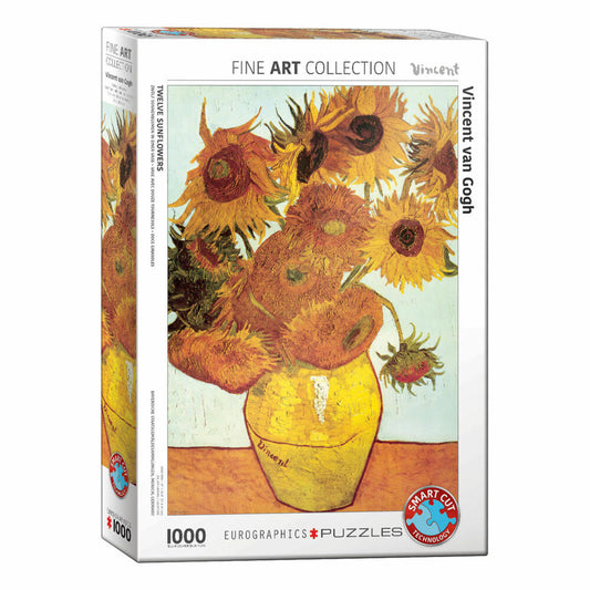 Eurographics Puzzle Zwölf Sonnenblumen in einer Vase von van Gogh, 1000 Teile, 68 x 48 cm, 6000-3688