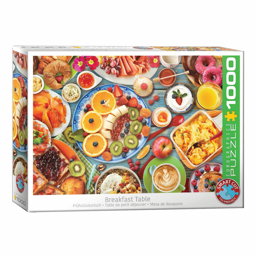 Eurographics Puzzle Frühstückstisch, Brotzeit, 1000 Teile, 68 x 48 cm, 6000-5772