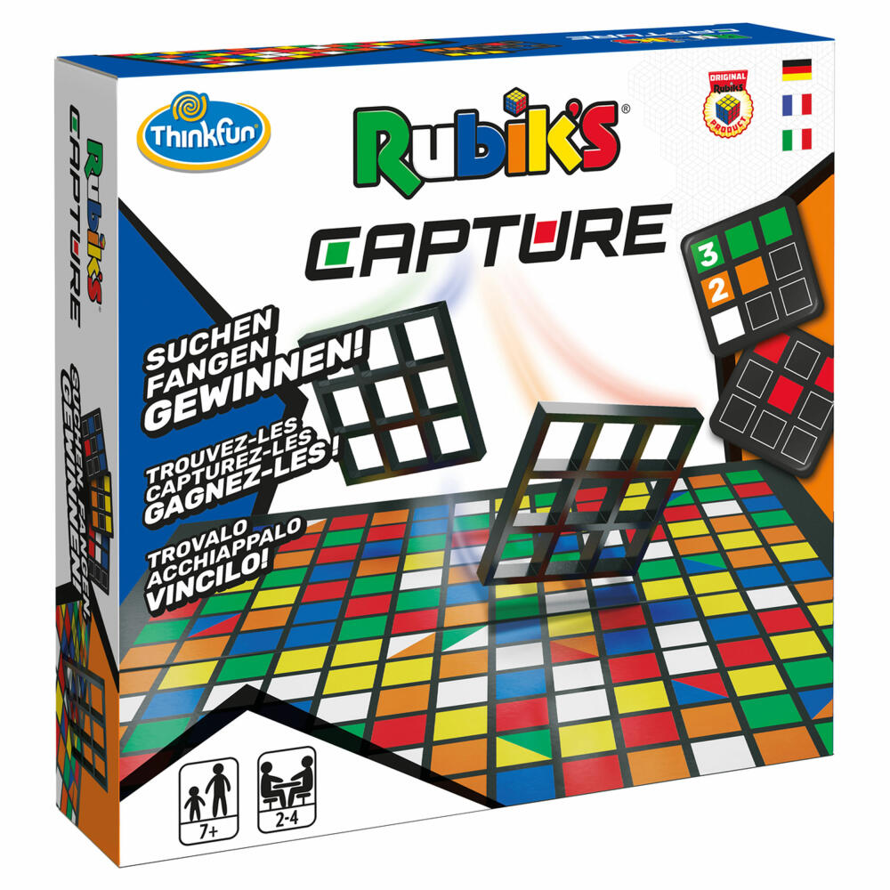 Ravensburger ThinkFun Rubiks Capture, Suchspiel, Reaktionsspiel, Brettspiel, Gesellschaftsspiel, 76463