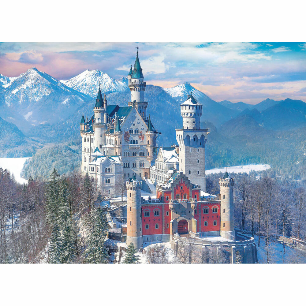 Eurographics Puzzle Schloss Neuschwanstein im Winter, 1000 Teile, 68 x 48 cm, 6000-5419