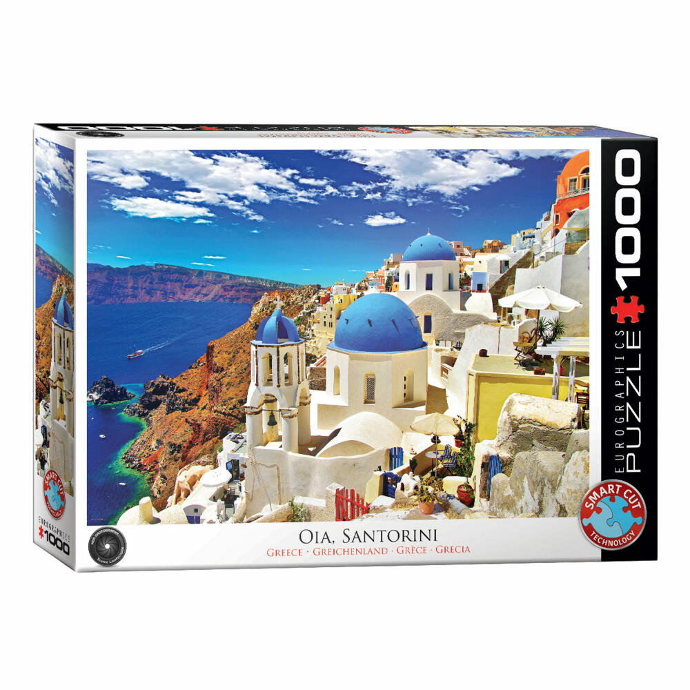 Eurographics Puzzle Oia auf Santorini Griechenland, 1000 Teile, 68 x 48 cm, 6000-0944