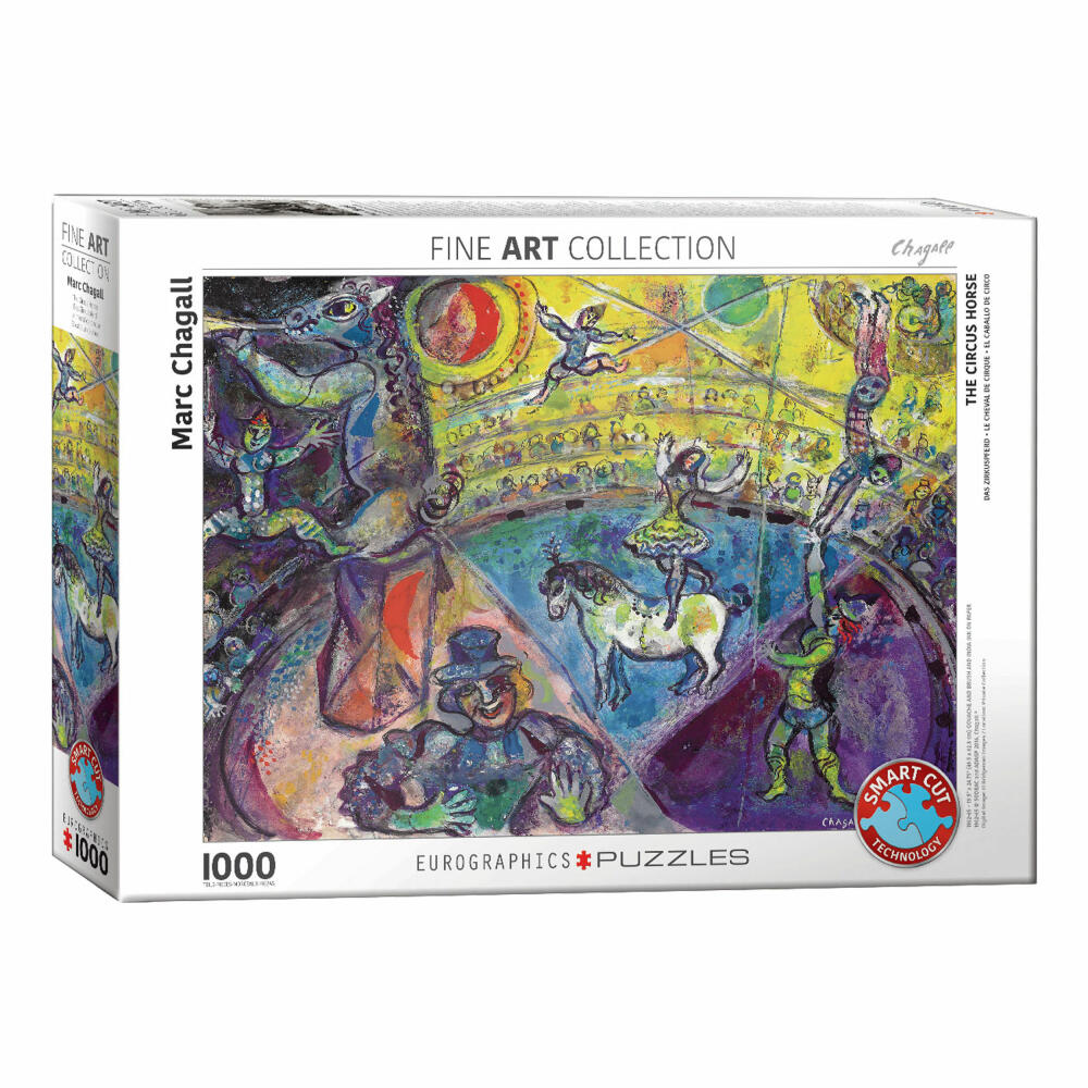 Eurographics Puzzle Das Zirkuspferd von Marc Chagall, 1000 Teile, 68 x 48 cm, 6000-0851