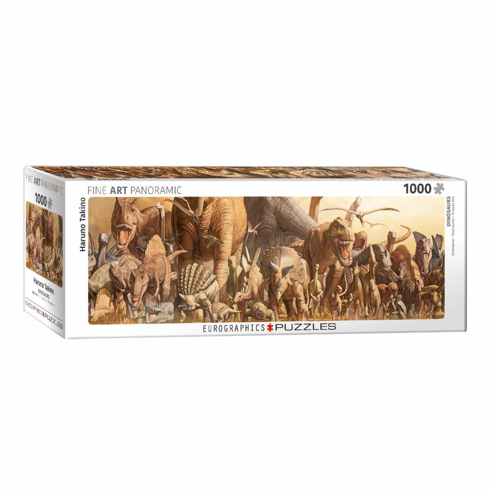 Eurographics Puzzle Dinosaurier Collage, 1000 Teile Panorama, 96 x 32 cm, 6010-4650