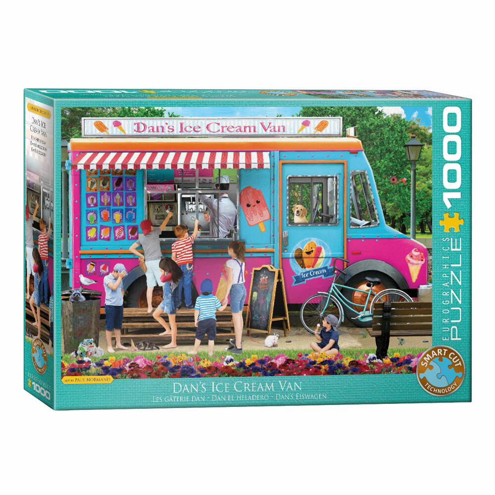 Eurographics Puzzle Dans Eiswagen, Eismann, 1000 Teile, 68 x 48 cm, 6000-5519