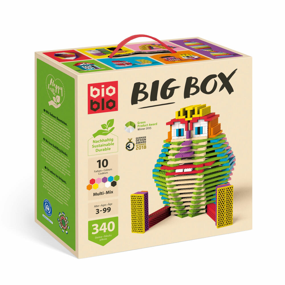 Bioblo Big Box Multi-Mix, mit 340 Bausteinen, Bioblos, Bausteine, Konstruktionsbausteine, Spielzeug, 64021
