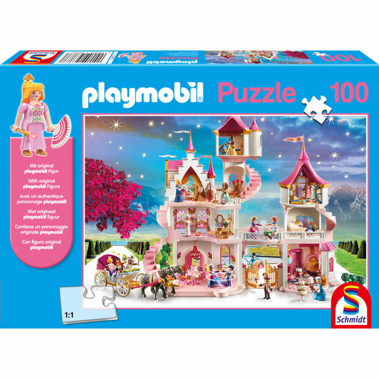 Schmidt Spiele Playmobil Prinzessinnenschloss, mit Figur, Kinderpuzzle, Kinder Puzzle, Kinderpuzzles, 100 Teile, 56383