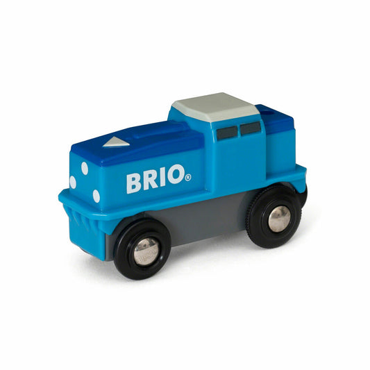 Brio Blaue Batterie Frachtlok, Batterielok, Eisenbahn, Holzeisenbahn, Holzspielzeug, Spielzeug, 33130