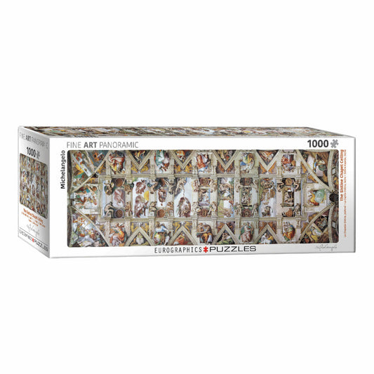 Eurographics Puzzle Decke der Sixtinischen Kapelle, 1000 Teile Panorama, 96 x 32 cm, 6010-0960