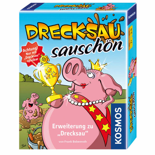 KOSMOS Kinderspiele Drecksau -Sauschön, Erweiterung zum Grundspiel, Kartenspiel, Karten Spiel, ab 7 Jahren, 740375