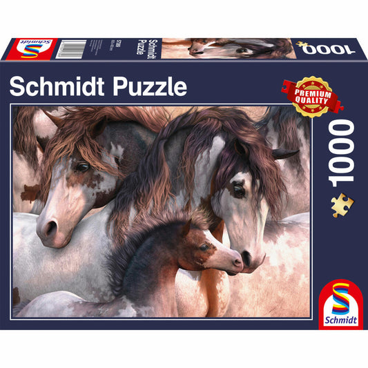 Schmidt Spiele Pinto-Herde, Erwachsenenpuzzle, Puzzle, ab 12 Jahre, 1000 Teile, 57389