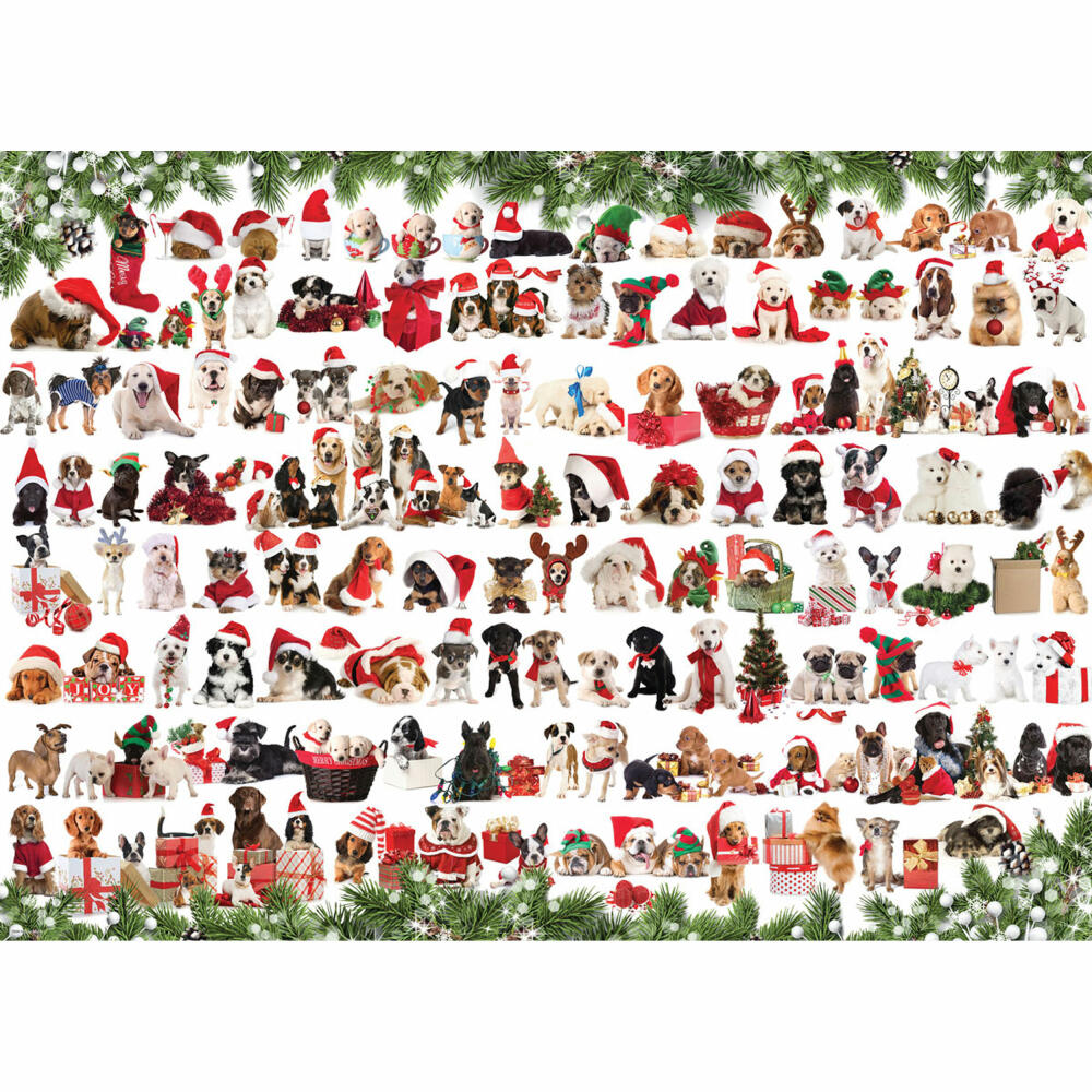 Eurographics Puzzle Weihnachtshunde, Hunde, 1000 Teile, 68 x 48 cm, 6000-0939