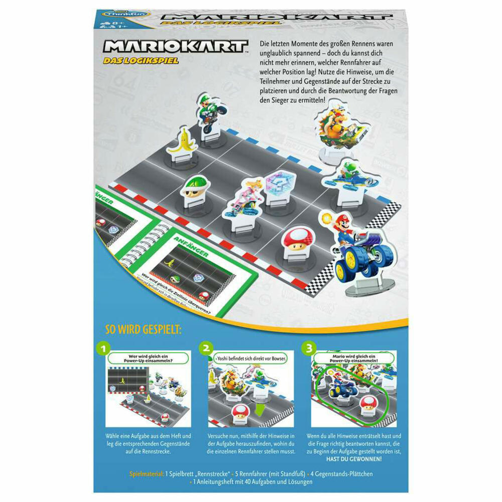 Ravensburger ThinkFun Mariokart - Das Logikspiel, Knobelspiel, Denkspiel, 1 Spieler, ab 8 Jahren, 76536