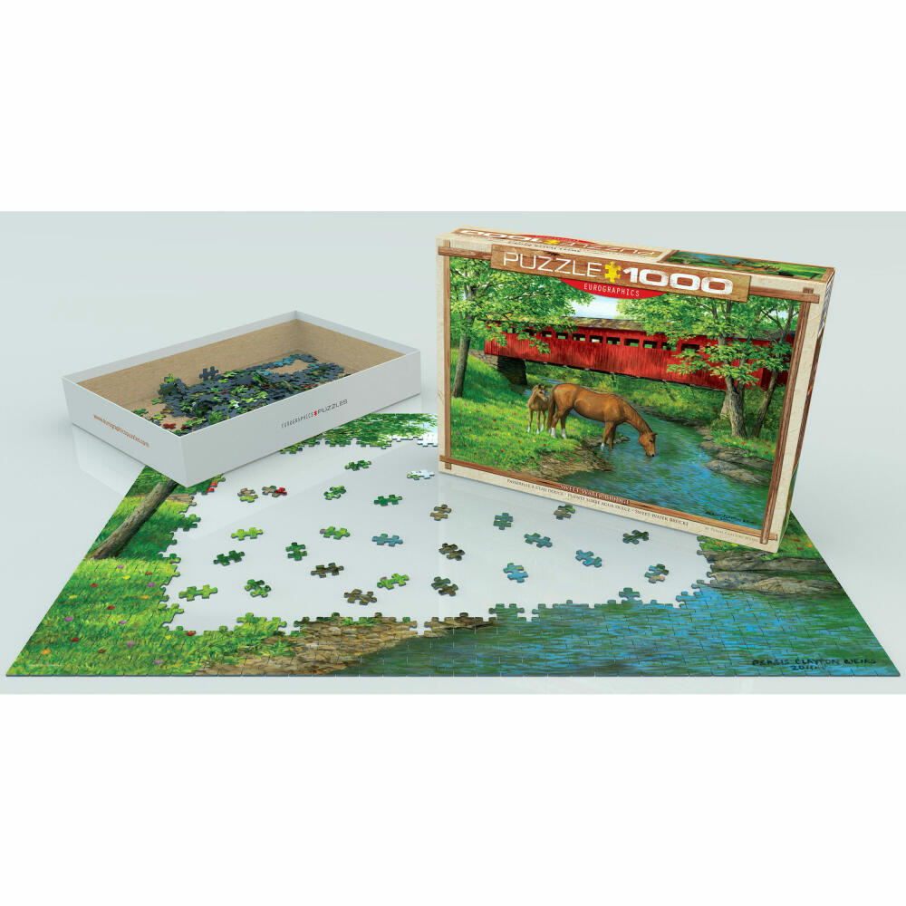 Eurographics Puzzle Sweet Water Brücke von Persis Clayton Weirs, 1000 Teile, 68 x 48 cm, 6000-0834