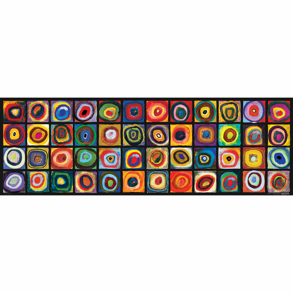 Eurographics Puzzle Farbquadrat-Collage, Kandinsky, 1000 Teile Panorama, 96 x 32 cm, 6010-5443