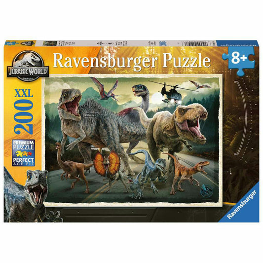 Ravensburger Jurassic World Das Leben findet einen Weg, 200 Teile XXL, Kinderpuzzle, Kinder Puzzle, ab 8 Jahren, 12001058