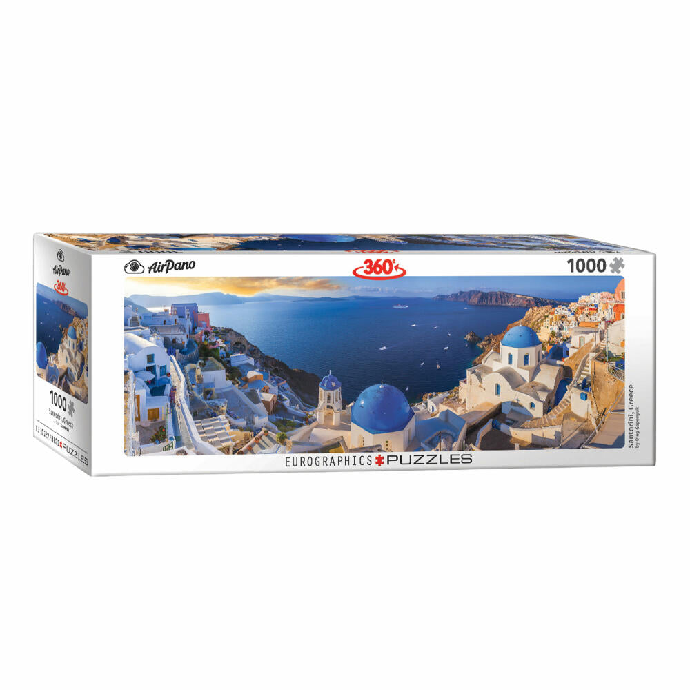 Eurographics Puzzle Santorini Griechenland, 1000 Teile Panorama, 33 x 99 cm, 6010-5300