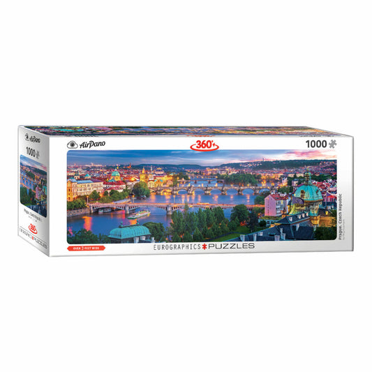 Eurographics Puzzle Prag Tschechische Republik, 1000 Teile Panorama, 33 x 99 cm, 6010-5372