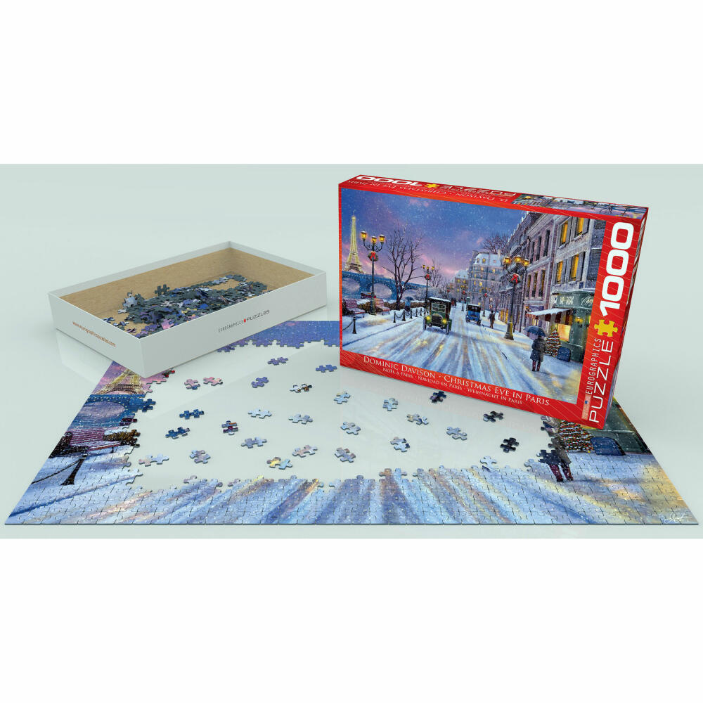 Eurographics Puzzle Weihnachtsabend in Paris von Dominic Davison, 1000 Teile, 68 x 48 cm, 6000-0785