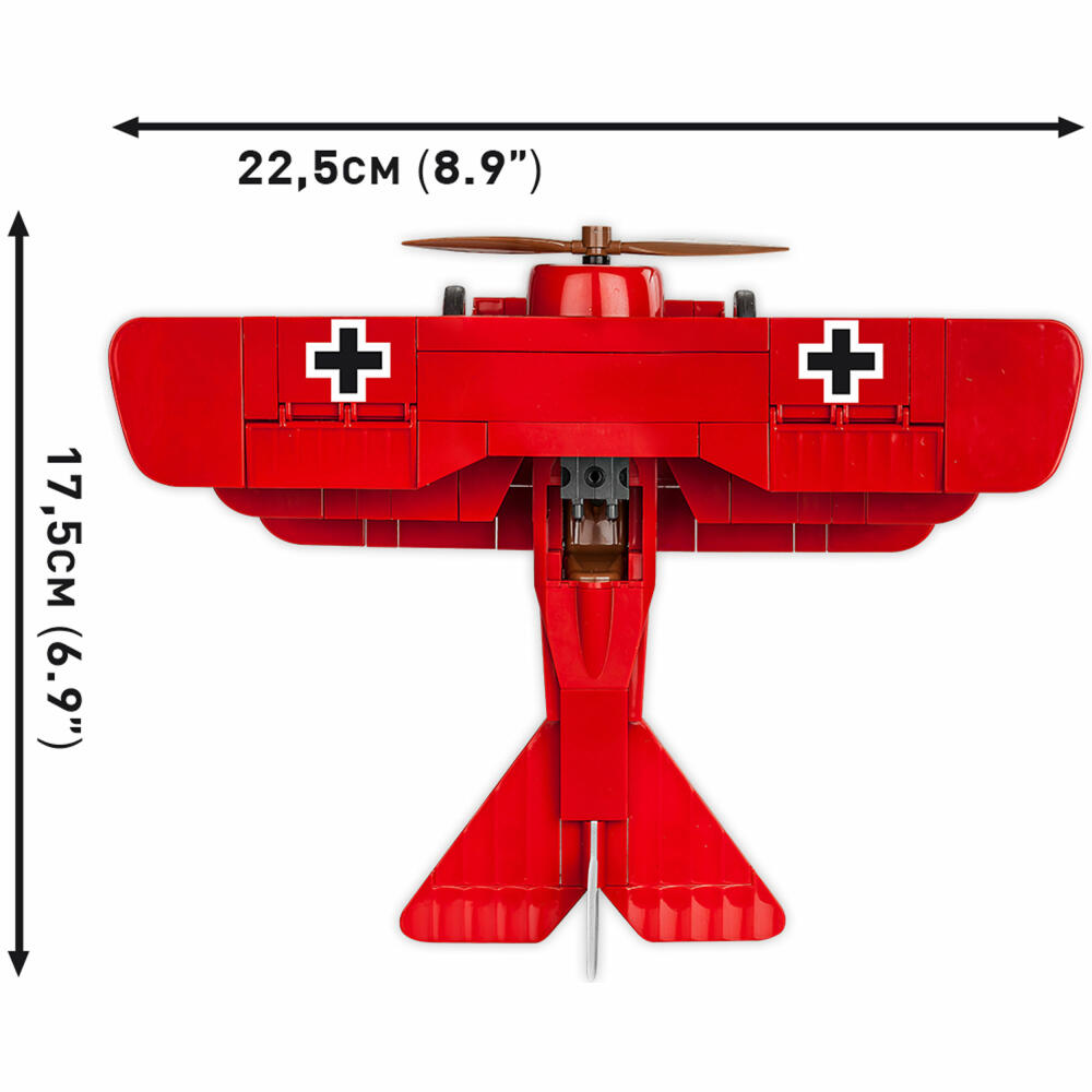 Cobi Klemmbausteinset Fokker Dr.1 Roter Baron, Great War, Dreidecker-Flugzeug, Spielzeug, 174 Teile, 2986