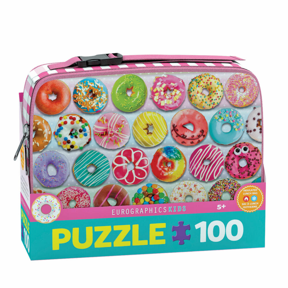 Eurographics Puzzle Delightful Donuts mit Lunchbox, 100 Teile, 48 x 33 cm, 9100-5825