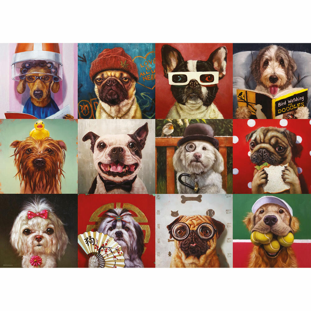 Eurographics Puzzle Lustige Hunde von Lucia Heffernan, 1000 Teile, 68 x 48 cm, 6000-5523