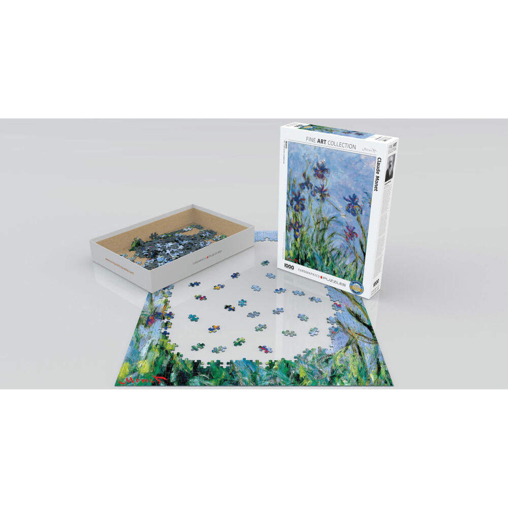 Eurographics Puzzle Schwertlilien von Claude Monet, 1000 Teile, 68 x 48 cm, 6000-2034