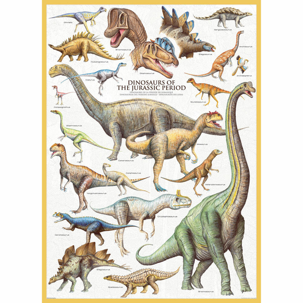 Eurographics Puzzle Dinosaurier des Jura, 1000 Teile, 68 x 48 cm, 6000-0099