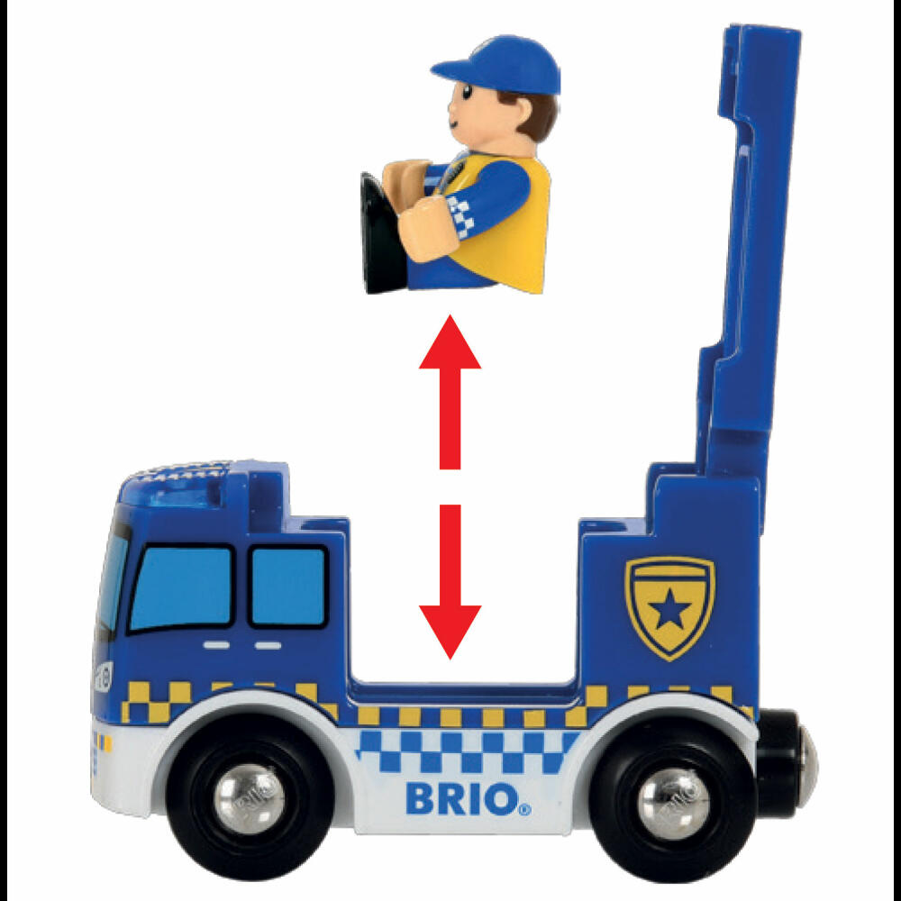 BRIO Polizeistation mit Einsatzfahrzeug, Polizei Holzspielzeug, Holz Spielzeug, 33813
