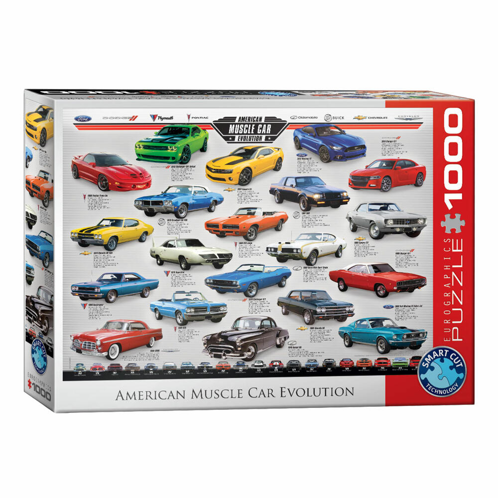 Eurographics Puzzle American Muscle Car Evolution, 1000 Teile, 68 x 48 cm, 6000-0682