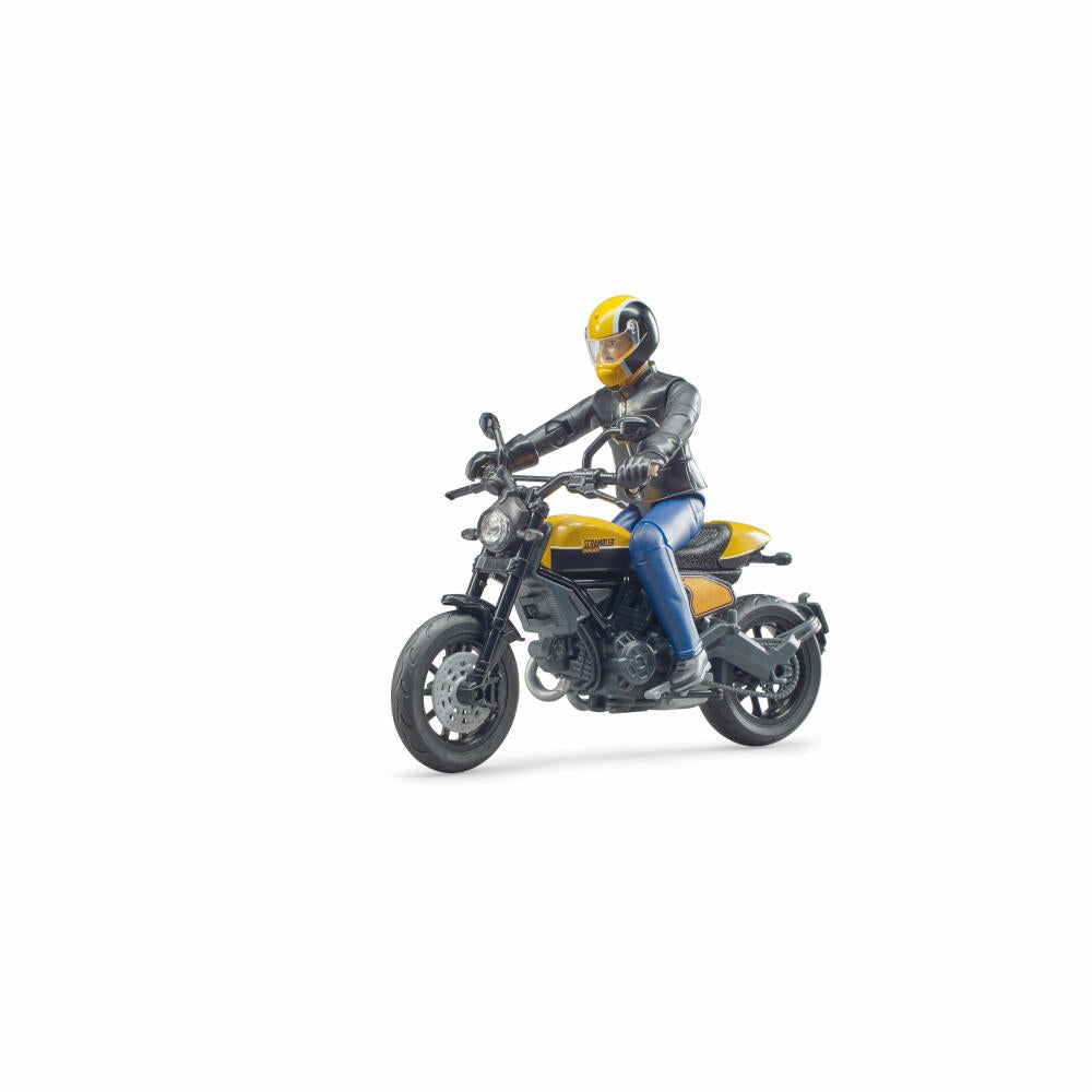 Bruder Freizeit Scrambler Ducati Full Throttle, mit Fahrer, Motorrad, Spiel Figur, Zubehör, Spielzeug, 63053