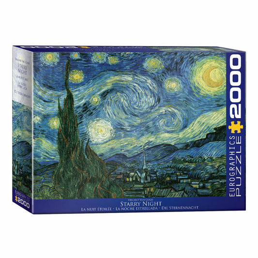 Eurographics Puzzle Starry Night von Van Gogh, 2000 Teile, 67.6 x 96.8 cm, 8220-1204