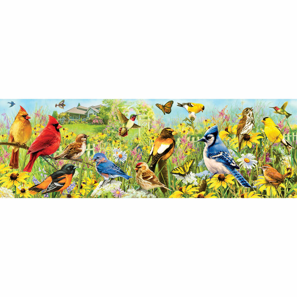 Eurographics Puzzle Vögel im Garten, 1000 Teile Panorama, 96 x 32 cm, 6010-5338