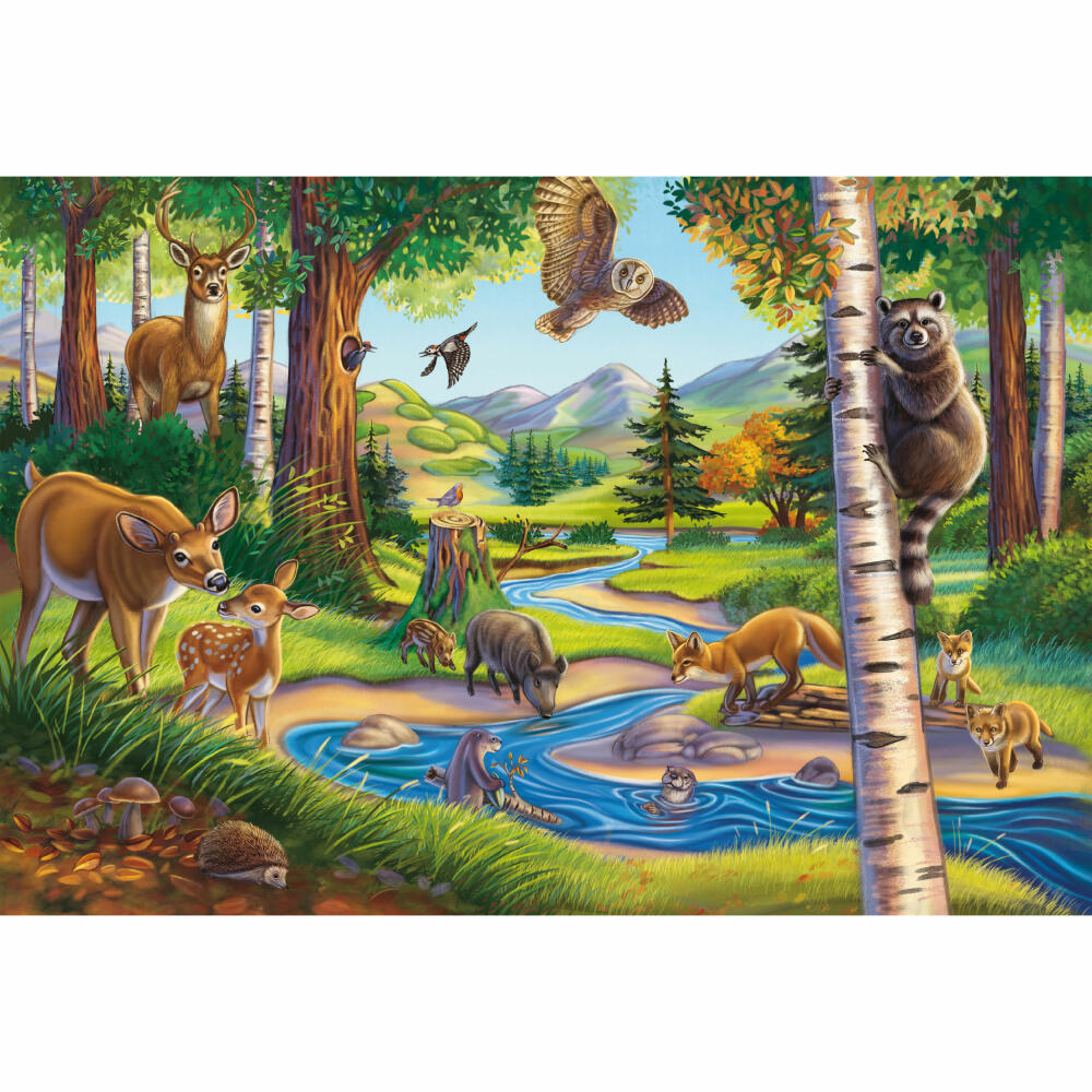 Schmidt Spiele Tiere Alle meine Lieblingstiere, Kinderpuzzle, 3 x 48 Teile, Puzzle, Puzzlespiel, Ab 4 Jahren, 56203