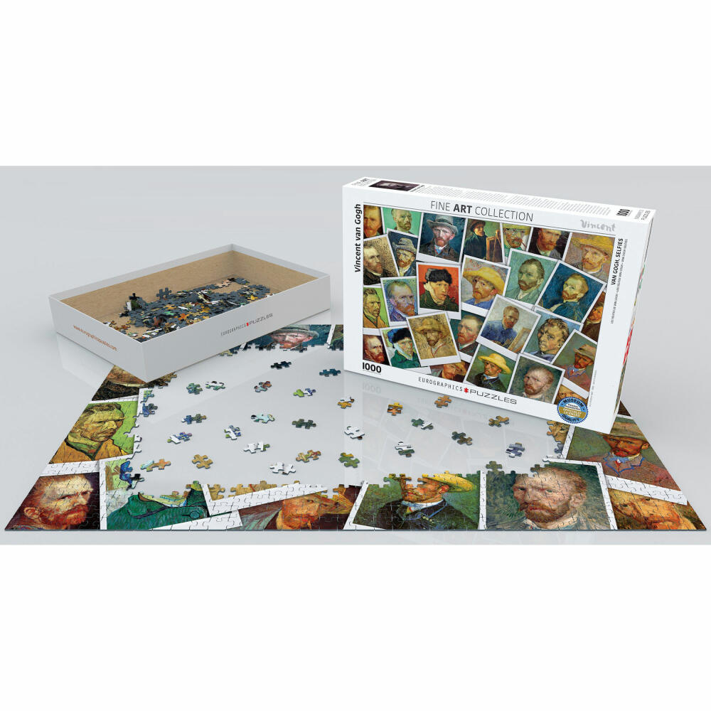 Eurographics Puzzle Van Gogh Selfies, Selbstportraits, 1000 Teile, 68 x 48 cm, 6000-5308