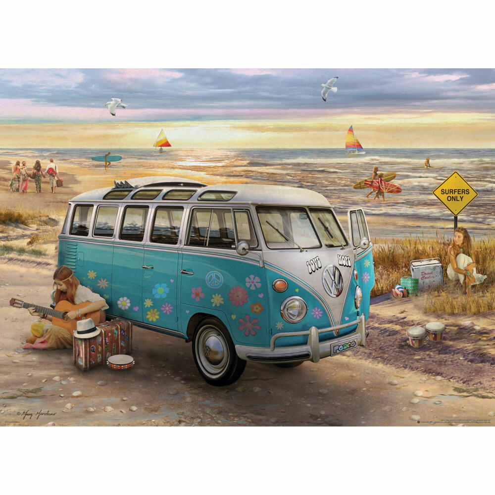 Eurographics Puzzle Love & Hope VW Bus, Bulli, 1000 Teile, 68 x 48 cm, 6000-5310