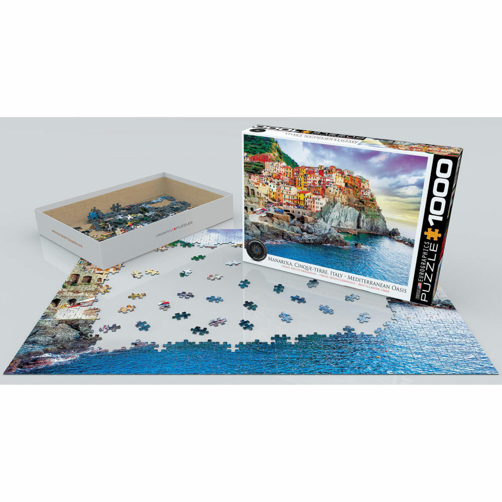 Eurographics Puzzle Manarola Cinque Terre Italien, 1000 Teile, 68 x 48 cm, 6000-0786