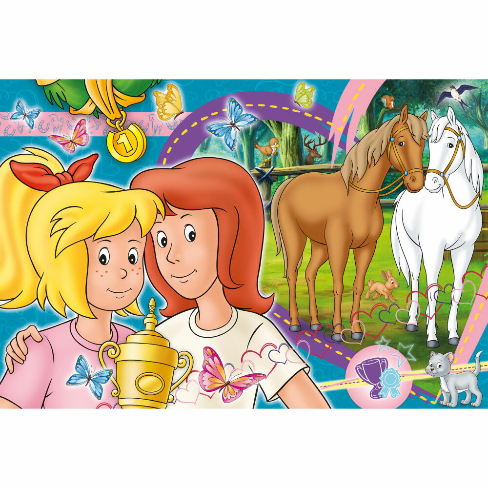 Schmidt Spiele Kinderpuzzle Bibi & Tina Pferdeglück, mit Slap Snap Band, Kinder Puzzle, Legespiel, 100 Teile, 56320