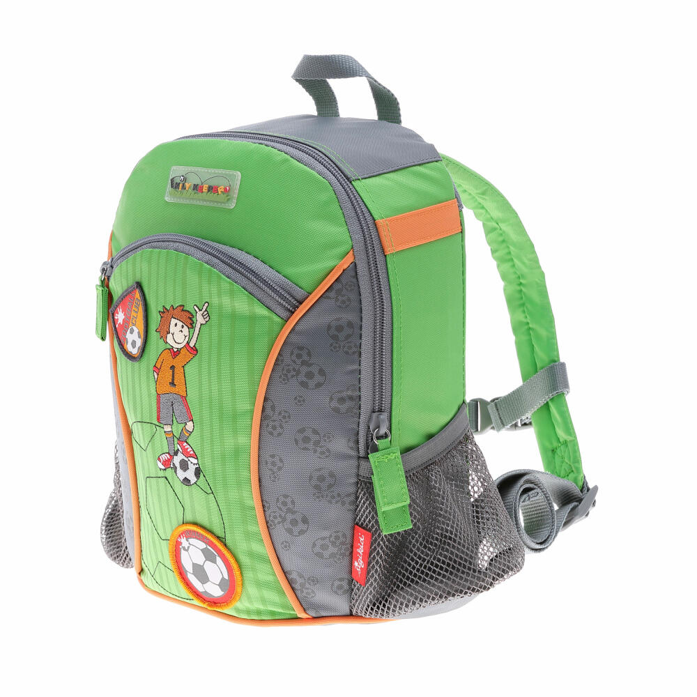 sigikid Rucksack Klein Kily Keeper, Kinderrucksack, Jungenrucksack, Kinder Tasche, Junge, Nylon, Fußball / Grün, 2.3 L, 23769