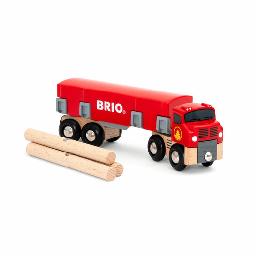 Brio Holztransporter mit Magnetladung, Tranporter, Zubehör für Holzeisenbahn, Holzspielzeug, Holz Spielzeug, 33657