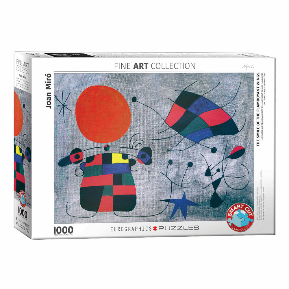 Eurographics Puzzle Das Lächeln der Flammenflügel von Joan Miró, 1000 Teile, 68 x 48 cm, 6000-0856