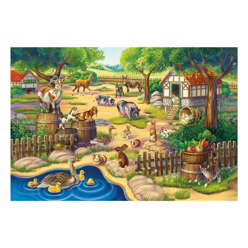 Schmidt Spiele Tiere Alle meine Lieblingstiere, Kinderpuzzle, 3 x 48 Teile, Puzzle, Puzzlespiel, Ab 4 Jahren, 56203