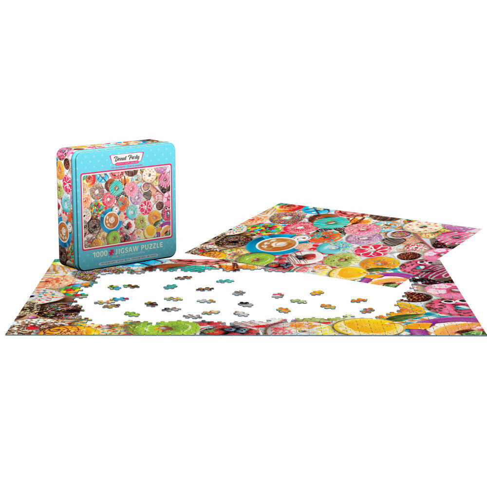 Eurographics Puzzle Donut Party in Puzzledose, 1000 Teile, 49 x 68 cm, 8051-5602