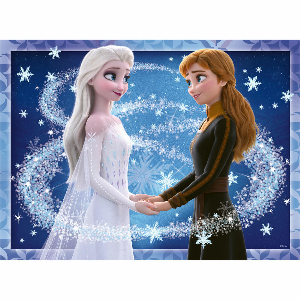 Ravensburger Puzzle Disney Frozen 2 Bezaubernde Schwestern, Starline, Kinderpuzzle, Leuchtfarbe, Die Eiskönigin, 200 Teile, 12952