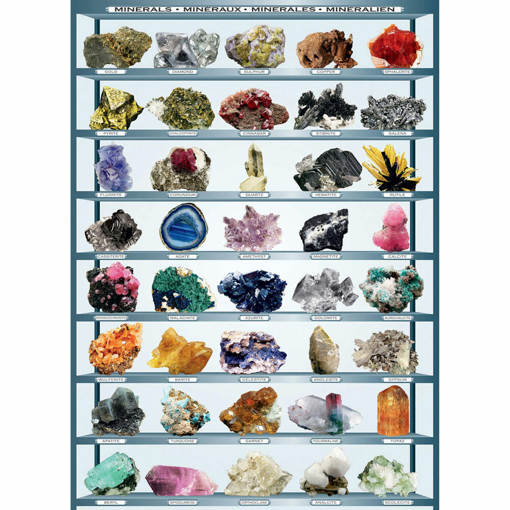 Eurographics Puzzle Mineralien, Geologie, 1000 Teile, 68 x 48 cm, 6000-2008