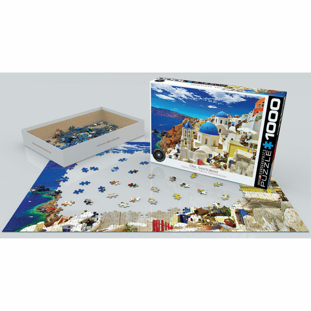 Eurographics Puzzle Oia auf Santorini Griechenland, 1000 Teile, 68 x 48 cm, 6000-0944