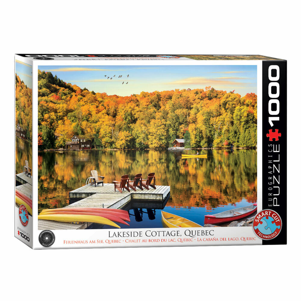 Eurographics Puzzle Ferienhaus am See, Quebec, 1000 Teile, 68 x 48 cm, 6000-5427