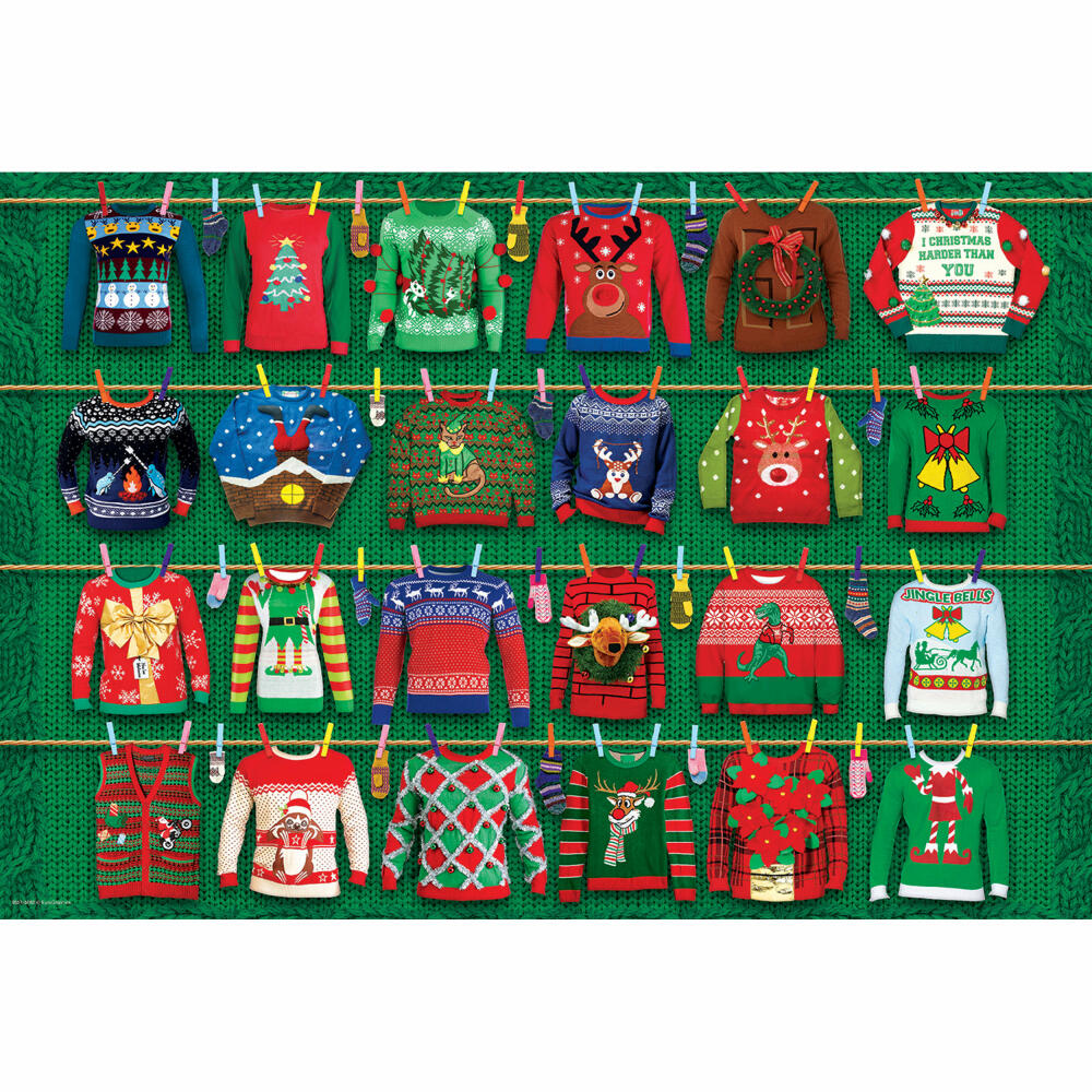 Eurographics Puzzle Ugly Christmas Sweaters in Puzzledose, 550 Teile, 33 x 48 cm, 8551-5662