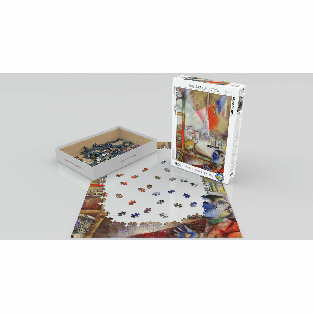 Eurographics Puzzle Paris vom Fenster aus von Marc Chagall, 1000 Teile, 68 x 48 cm, 6000-0853