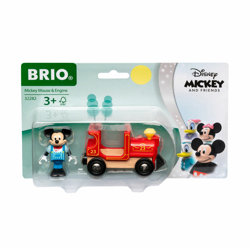 BRIO World Micky Maus Lokomotive, Holzeisenbahn, Zubehör, Ergänzung, Zug, Holz Eisenbahn, 32282