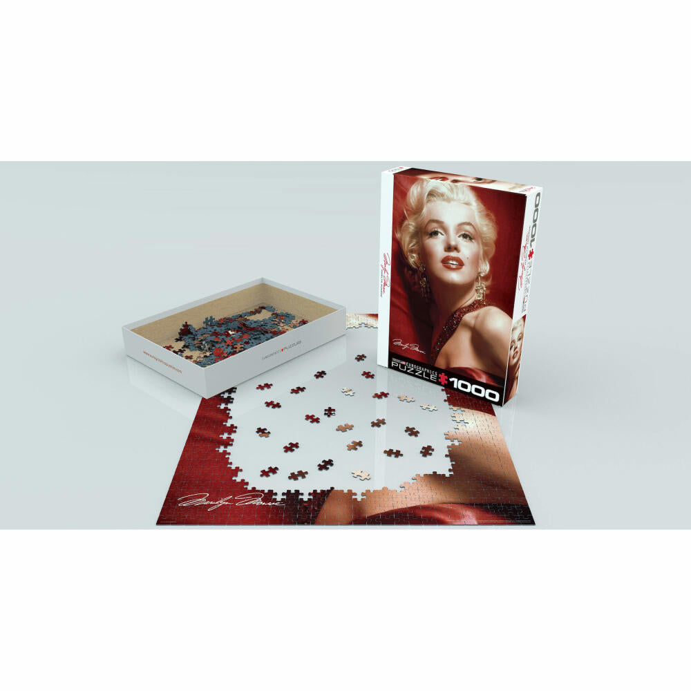 Eurographics Puzzle Marilyn Monroe Portrait in Rot, 1000 Teile, 68 x 48 cm, 6000-0812